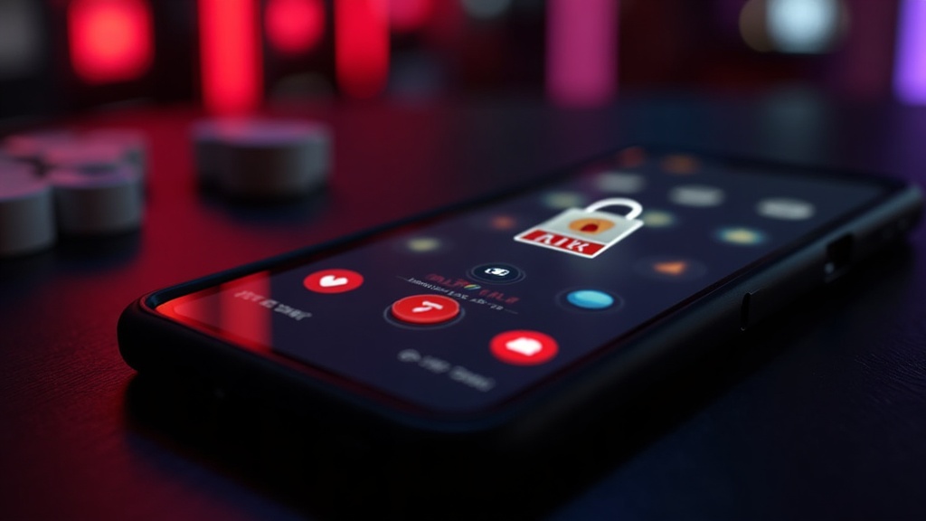 An Android phone displaying an APK installation prompt in a casino-themed scene