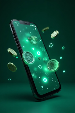 Smartphone showing casino app